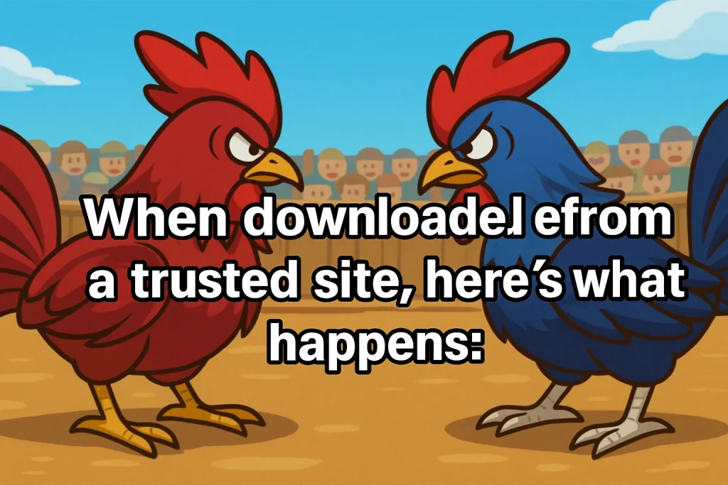 When downloaded from a trusted site, here’s what happens: